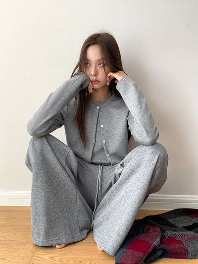 [Fake Two-Piece] Long-Sleeve Cotton Sweater