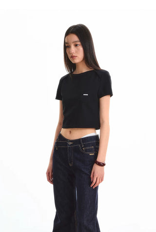 [NOTAWEAR] Envelope Collar Cotton T-Shirt