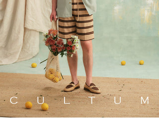 [CULTUM] Striped Knit Shorts