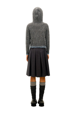 [Moromoro2] Bow Zip Hooded Cardigan