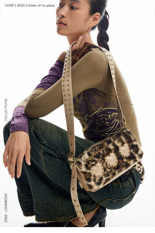 [CONP] Rivet Leopard Print Bag