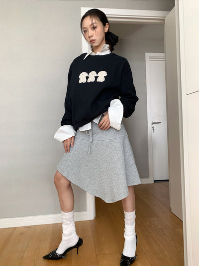 Embroidered Lazy Fit Sweater