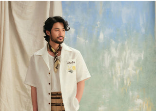 [CULTUM] Linen Cuban Collar Shirt