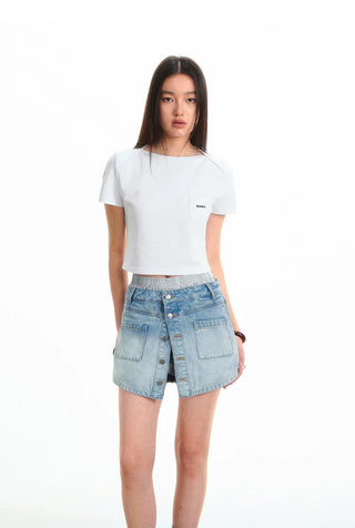 [NOTAWEAR] Envelope Collar Cotton T-Shirt