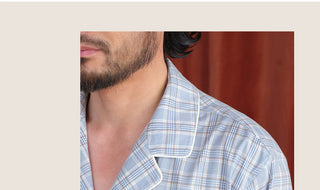 [CULTUM] Piped Plaid Cotton Pajama