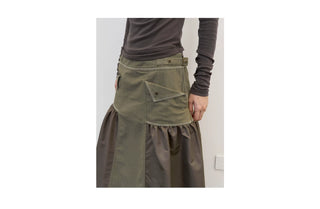 [NEVERSEEZ] Flap Pocket Workwear Skirt