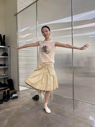 [NeverSeez] A-line Utility Skirt