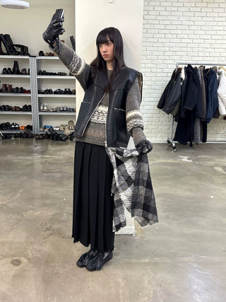 [NeverSeez] Tassel Pleated Skirt