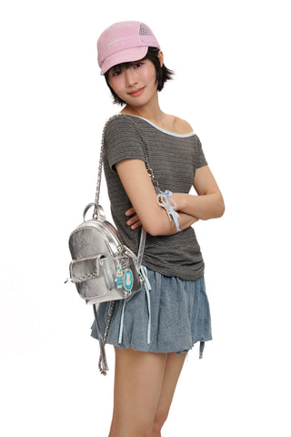 [moromoro2] Mesh Rabbit Print Camp cap