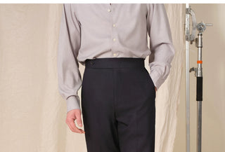 [CULTUM] Machine Washable Straight-Leg Trousers