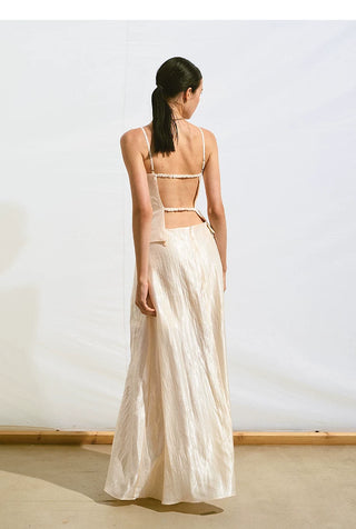 [NOTAWEAR] Faux Two-piece Cutout Sling  Dress