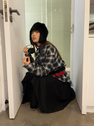 [NeverSeez] Woven Check Casual Shirt