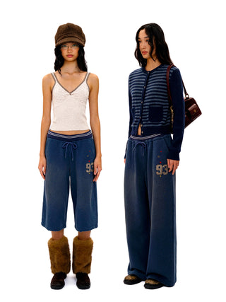 [Moromoro2] Distressed Star Applique  Sweatpants