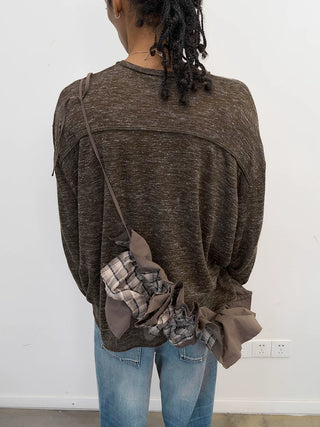 [NeverSeez] Linen Blend Knit Top