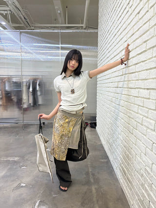 [NeverSeez] Lyocell-Wool Solid T-Shirt