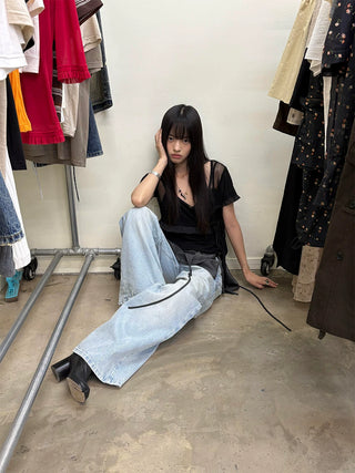 [NeverSeez] Layered Lace T-shirt