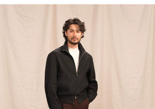 [CULTUM] Linen Harrington Jacket