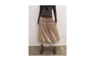 [NeverSeez] Pleated Mesh Skirt