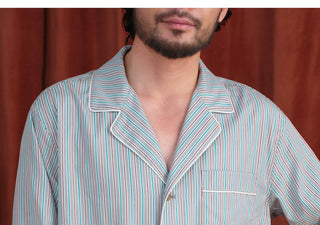 [CULTUM] Piped Stripe Pajama Set