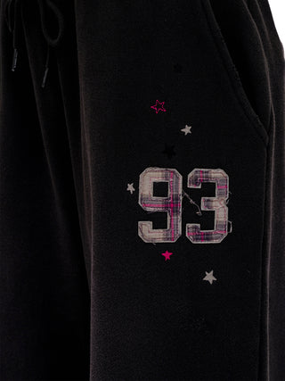 [Moromoro2] Distressed Star Applique  Sweatpants