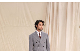 [CULTUM] Double-breasted Peak Lapel Suit Set