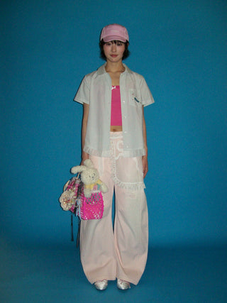 [moromoro2] Plaid Rhinestone Lace Shirt/Skirt  Cover