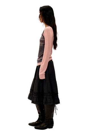 [Moromoro2] Fair Isle Faux Vest Knit Top