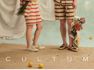 [CULTUM] Striped Cuban Collar Shirt