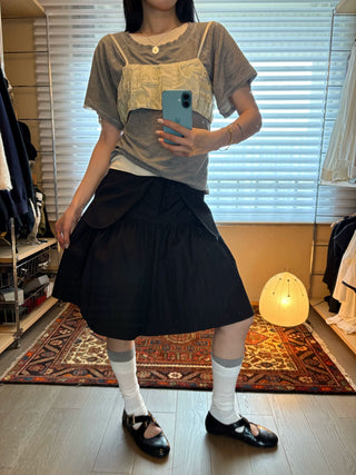 [NeverSeez] A-line Utility Skirt