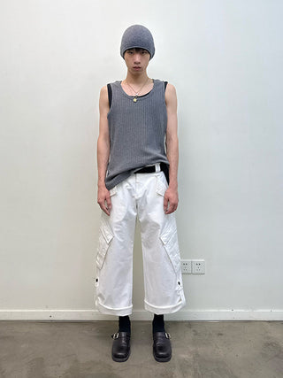 [NeverSeez] Textured Wide-Rib Cami Top