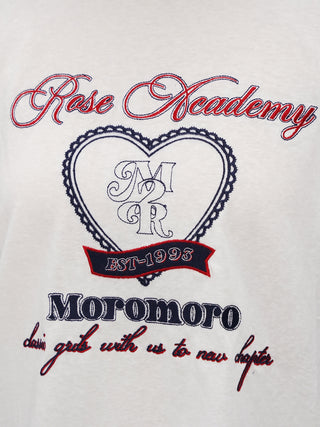 [Moromoro2] Rose Collegiate Logo Raglan Tee
