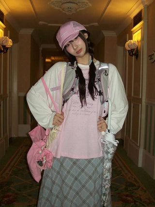 [moromoro2] Mesh Rabbit Print Camp cap