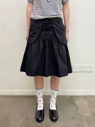 [NeverSeez] A-line Utility Skirt