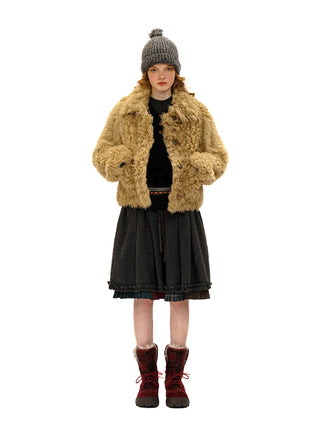 [Moromoro2] Fair Isle Polo Collar Loose  Sweater