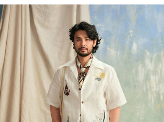 [CULTUM] Linen Cuban Collar Shirt