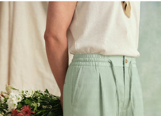 [CULTUM] Wave Texture Drawstring Shorts