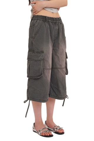 [MOROMORO] Washed Twill Cargo Pants
