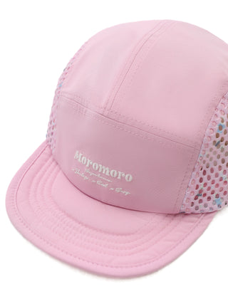 [moromoro2] Mesh Rabbit Print Camp cap