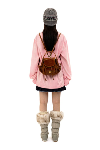 [Moromoro2] Rabbit Applique Distressed  T-shirt