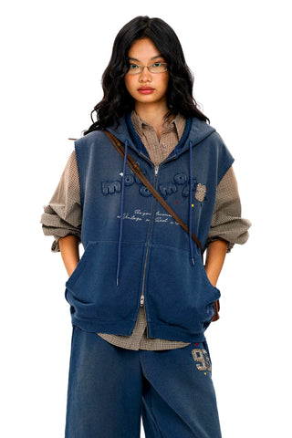 [Moromoro2] Rabbit Applique Hooded Vest