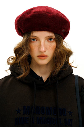 [Moromoro2] Solid Wool Beret