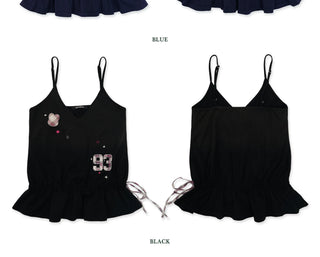 [Moromoro2] Rabbit Applique Stone Wash  Camisole
