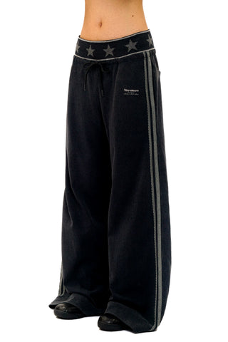 [Moromoro2] Star Ribbed Cotton Sweatpants