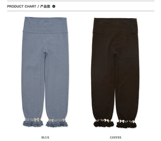 [Moromoro2] Cotton Jacquard Lace Capris