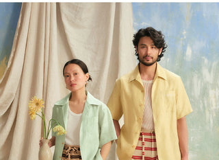 [CULTUM] Linen Cuban Collar Shirt