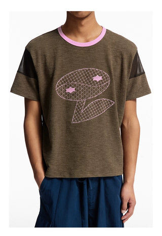 [CONP] Textured Embroidered T-shirt