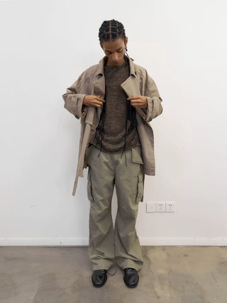 [NeverSeez] Linen Blend Knit Top