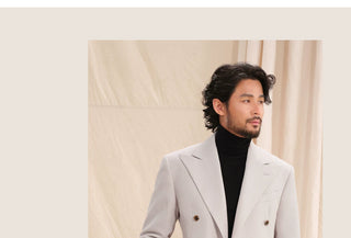 [CULTUM] Double-breasted Peak Lapel Suit Set