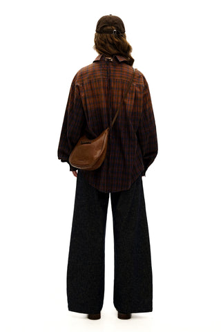 [Moromoro2] Plaid Mesh Cotton Linen Pants