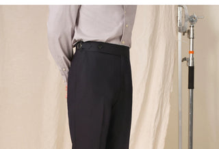 [CULTUM] Machine Washable Straight-Leg Trousers